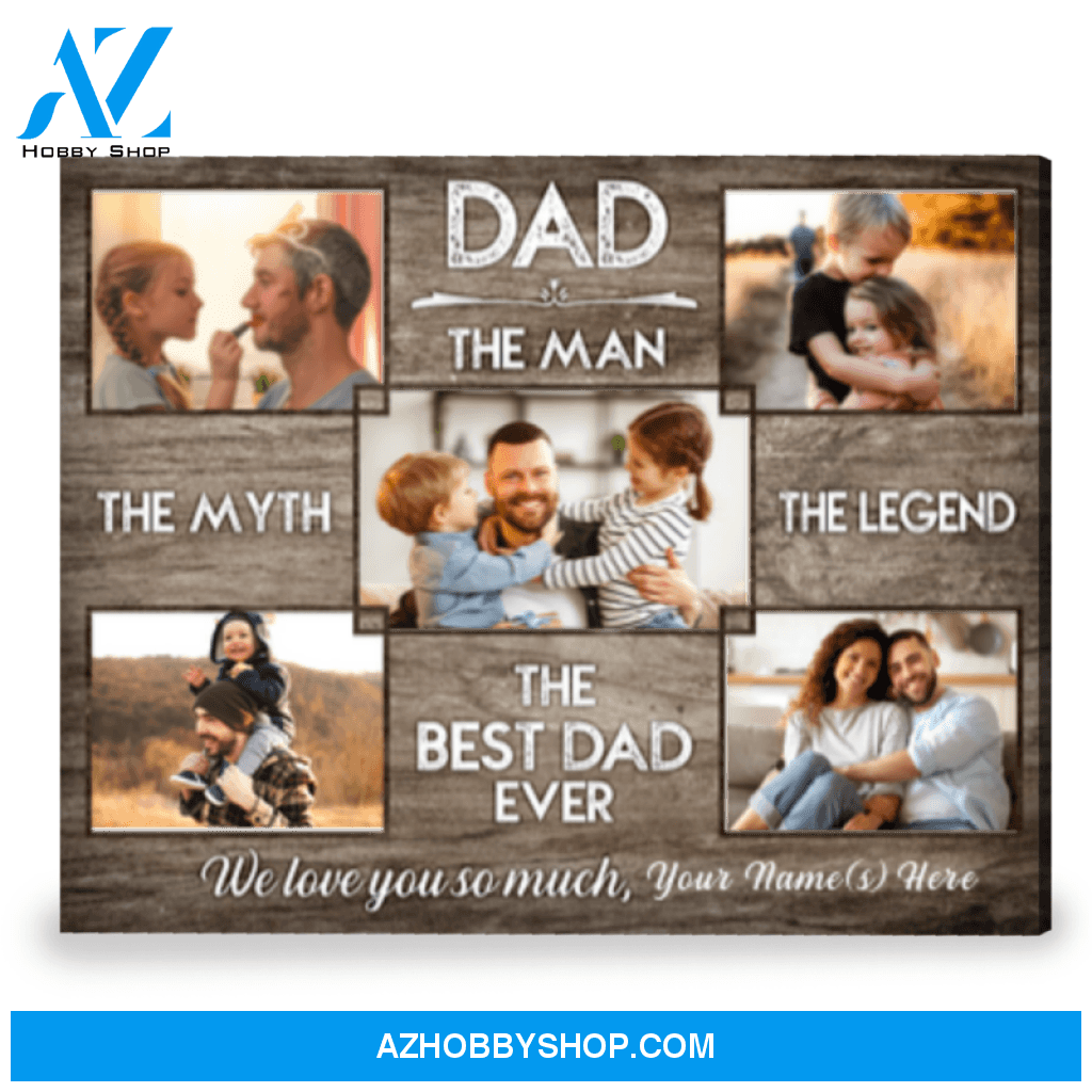 Best Dad Gift Father's Day Gift Unique Personalized Canvas Print