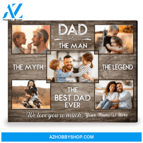 Best Dad Gift Father's Day Gift Unique Personalized Canvas Print