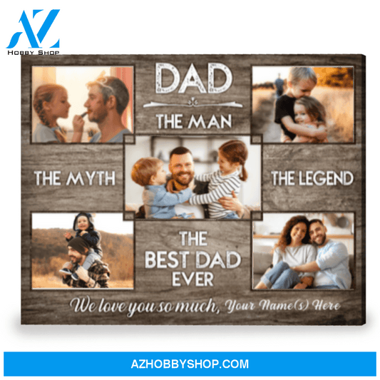 Best Dad Gift Father's Day Gift Unique Personalized Canvas Print