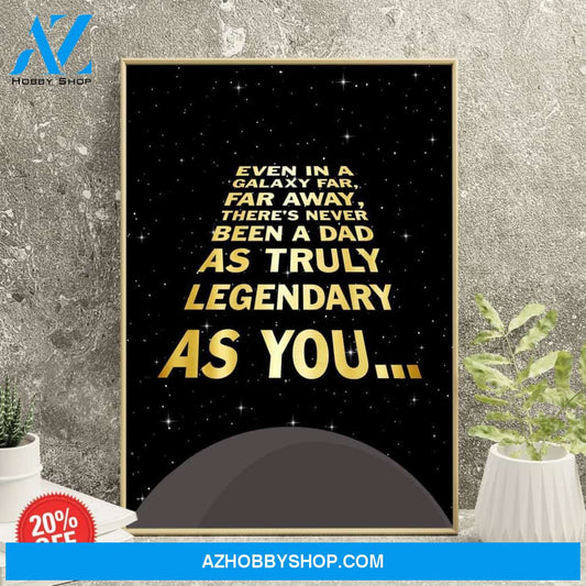 Best Dad In The Galaxy Canvas And Poster, Wall Decor Visual Art, Gift Father's Day