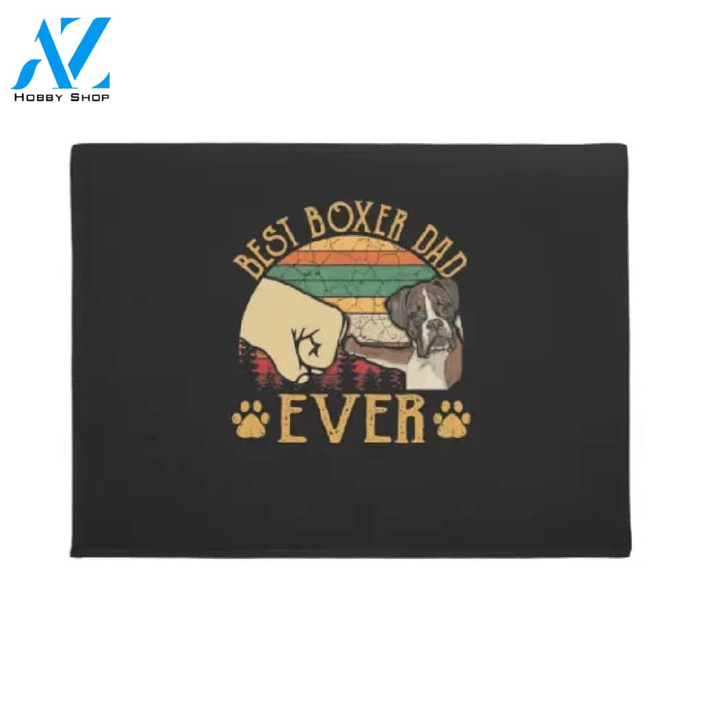 Best Dog Boxer Dad Ever Bump Fit Gif Doormat Welcome Mat House Warming Gift Home Decor Gift For Dog Lovers Funny Doormat Gift Idea