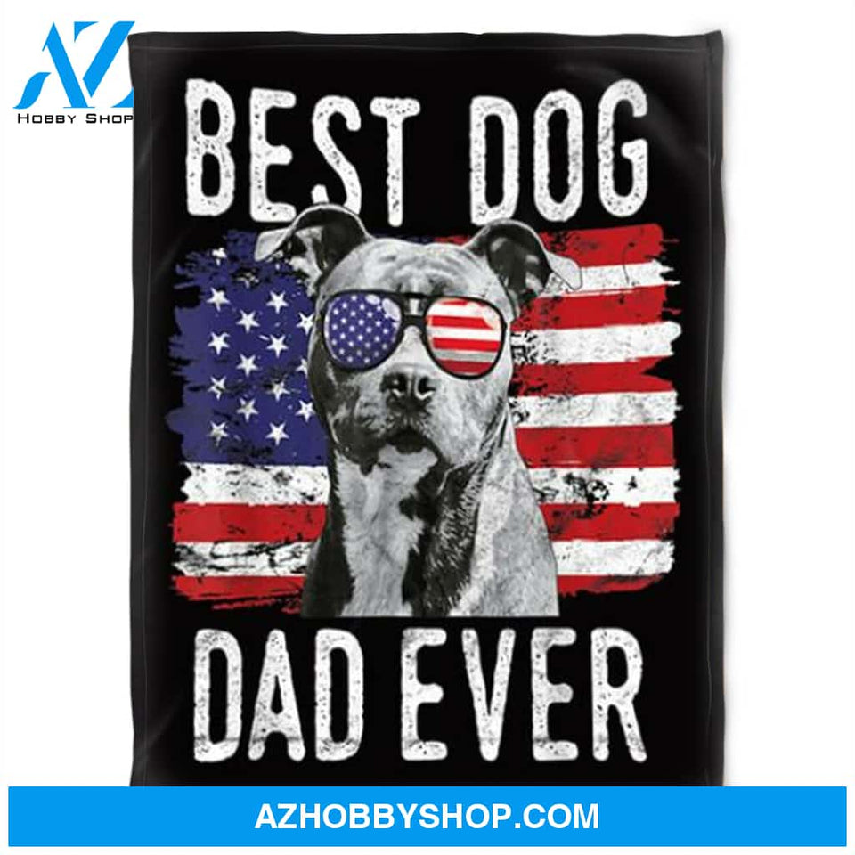 Best Dog Dad Ever, Fleece Blanket.Gift For People Family Home Decor Bedding Couch Sofa Soft and Comfy Cozy