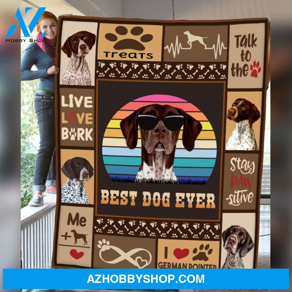 Best Dog Ever German Shorthaired Pointer Dog Blanket Gift For Dog Lovers Birthday Gift Home Decor Bedding Couch Sofa Soft and Comfy Cozy