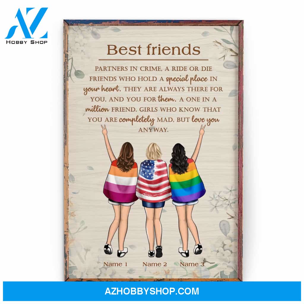 Best Friend - You Are Completely Mad, But Love You Anyway Poster & Canvas