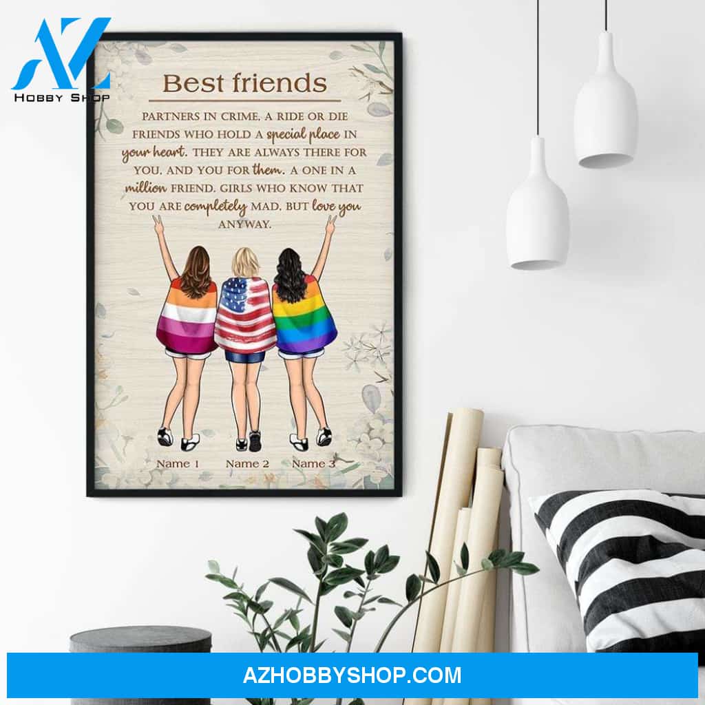 Best Friend - You Are Completely Mad, But Love You Anyway Poster & Canvas