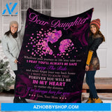Best Gift Dear Daughter Fleece Blanket