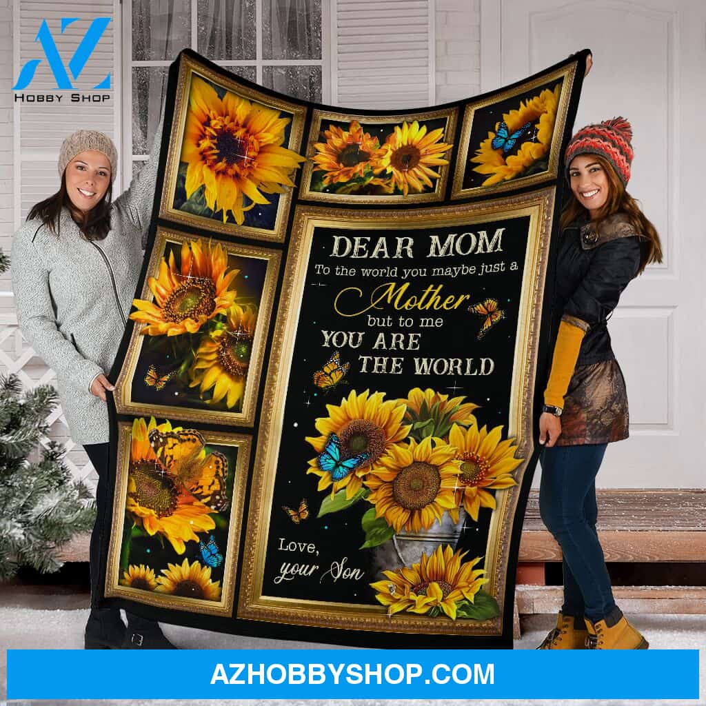 Best Gift Dear Mom Fleece Blanket