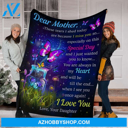 Best Gift Dear Mother Fleece Blanket