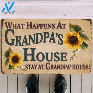 [Best Gift For Father's Day] 3D Happy Fathers Day Gift To My Grandpa Custom Doormat | Welcome Mat | House Warming Gift