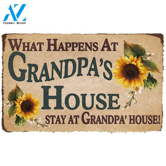 [Best Gift For Father's Day] 3D Happy Fathers Day Gift To My Grandpa Custom Doormat | Welcome Mat | House Warming Gift