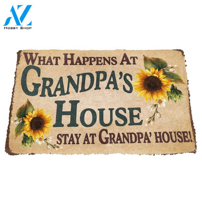 [Best Gift For Father's Day] 3D Happy Fathers Day Gift To My Grandpa Custom Doormat | Welcome Mat | House Warming Gift