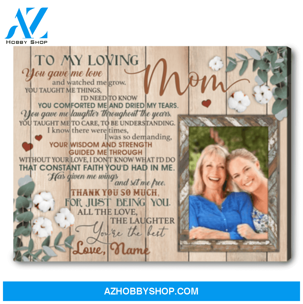 Best Gift For Mom From Daughter Personalized Mother's Day Canvas Wall Art