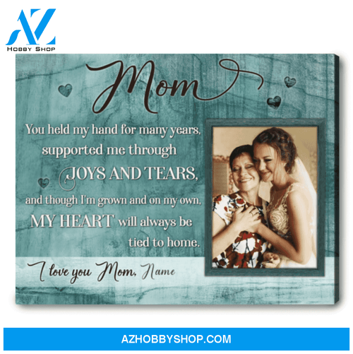 Best Gift Ideas For Mom Personalized Photo Canvas Gift For Mom You Held My Hand For Many Years Ohcanvas
