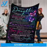 Best Gift Letter To My Daughter Fleece Blanket