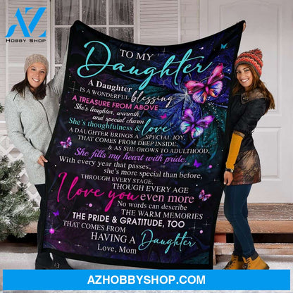 Best Gift Letter To My Daughter Fleece Blanket
