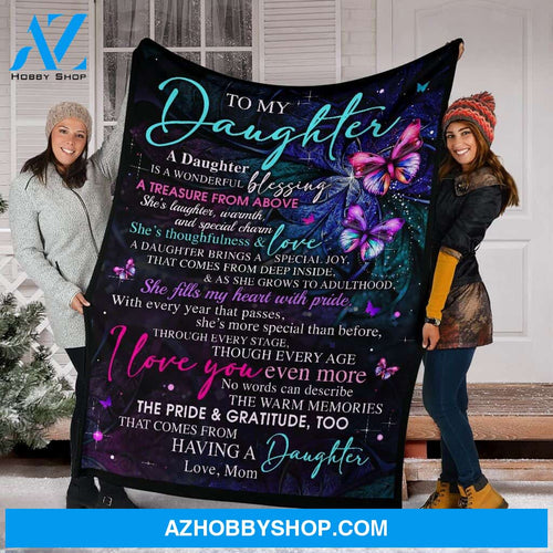 Best Gift Letter To My Daughter Fleece Blanket