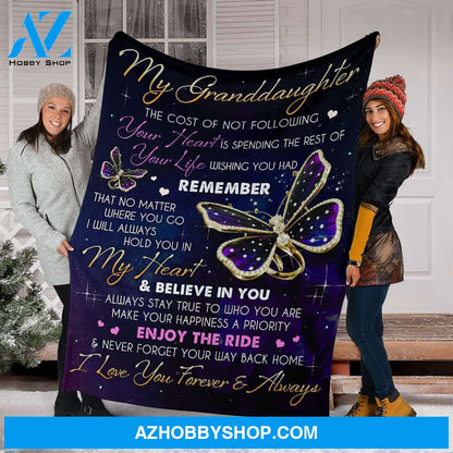 Best Gift My Granddaughter Fleece Blanket