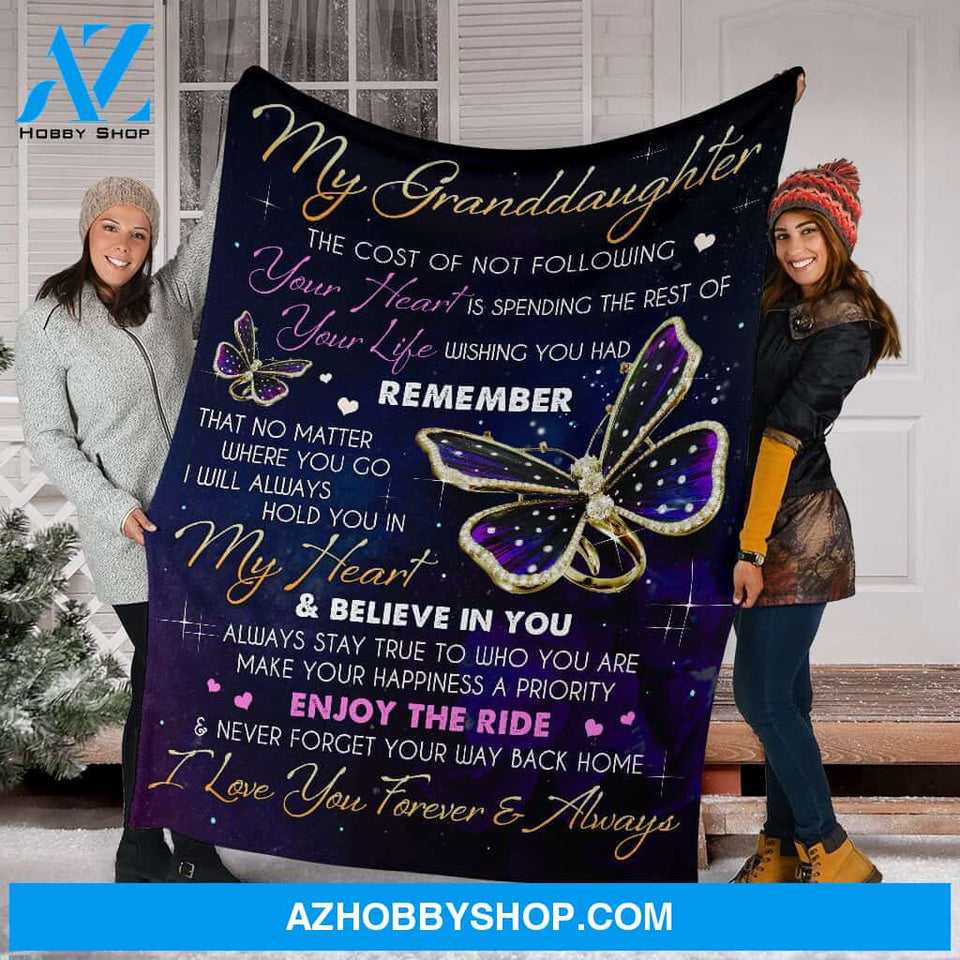 Best Gift My Granddaughter Fleece Blanket