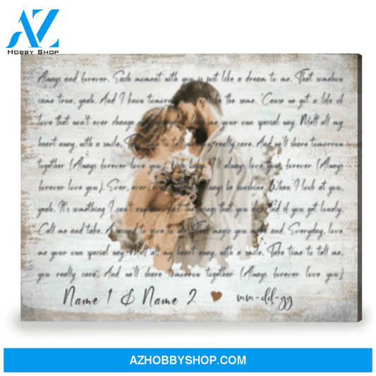 Best Lyrics Song Gift With Custom Photo Gift For Anniversary Canvas Print