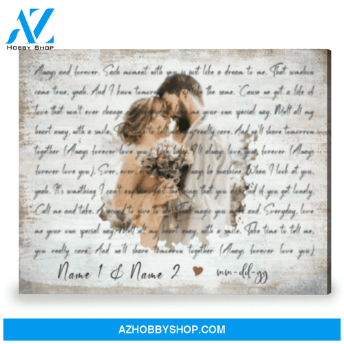 Best Lyrics Song Gift With Custom Photo Gift For Anniversary Canvas Print