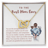 Best Mom Ever Interlocking Hearts Necklace