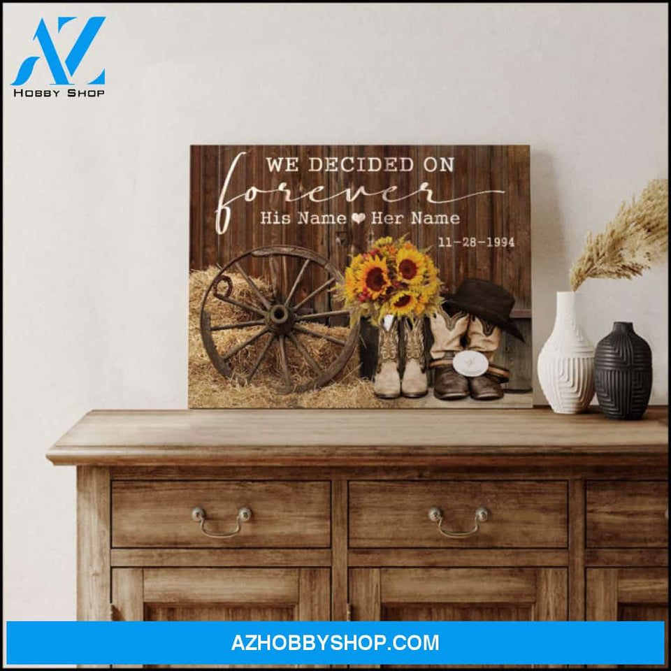 Best Personalized Gift For Wedding We Decided On Forever Canvas Wall Art