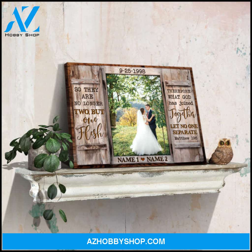 Best Wedding Anniversary Gifts With Bible Verse Personalized Canvas Print
