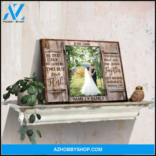 Best Wedding Anniversary Gifts With Bible Verse Personalized Canvas Print