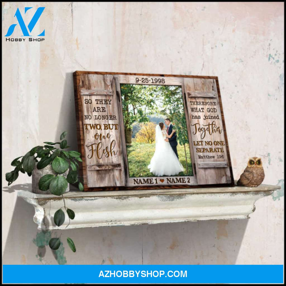 Best Wedding Anniversary Gifts With Bible Verse Personalized Canvas Print