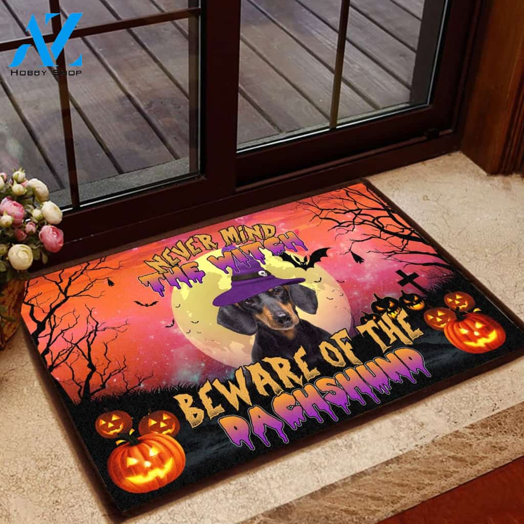 Beware Dachshund T1109- Door Mat | Welcome Mat | House Warming Gift