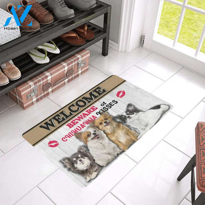 Beware Of Chihuahua Kisses Printed Doormat Home Decor