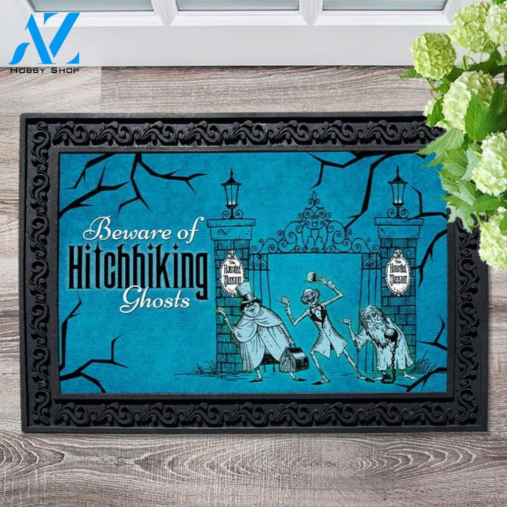 Beware of Hitchhiking Ghosts Doormat - 18" x 30"