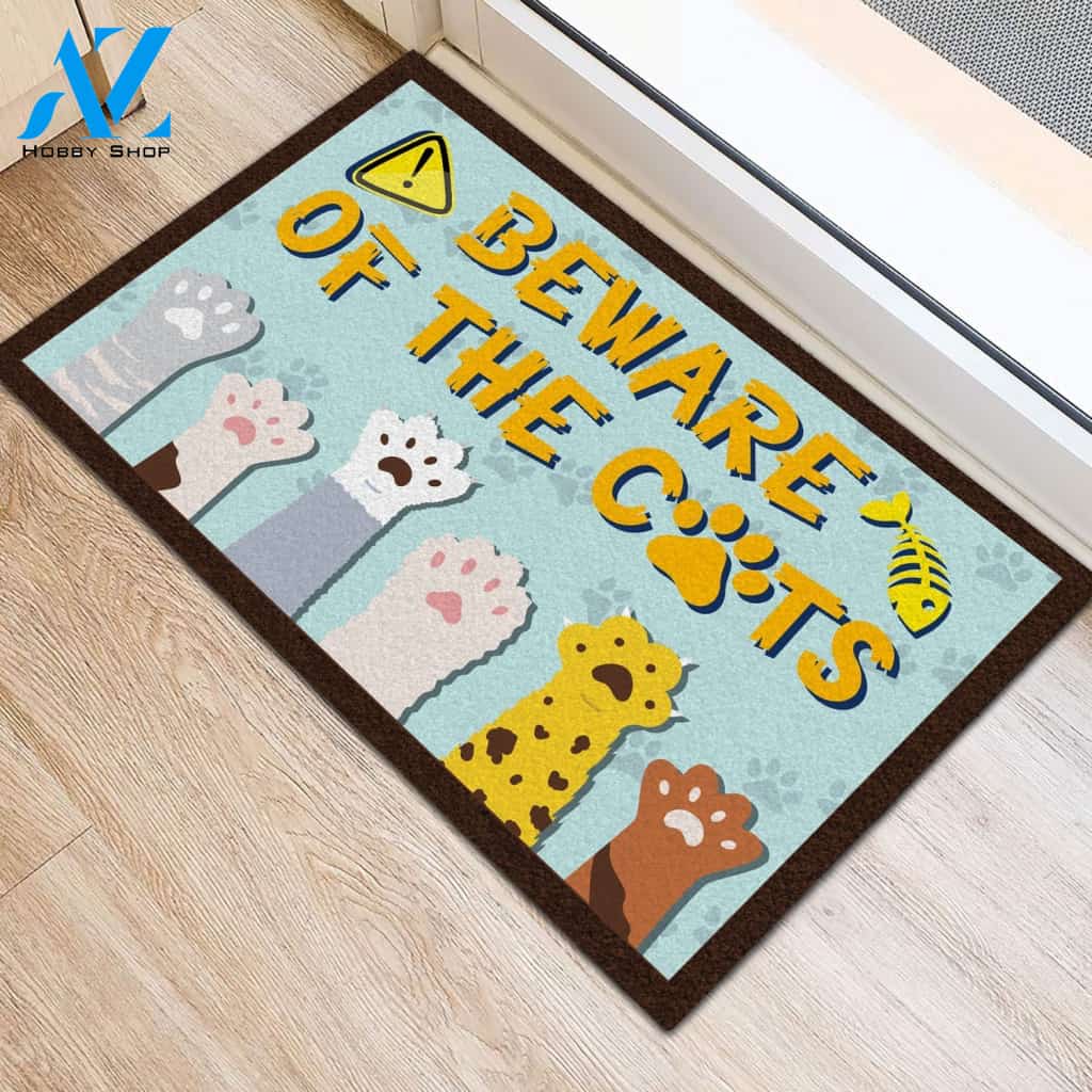 Beware Of The Cats Doormat | Welcome Mat | House Warming Gift