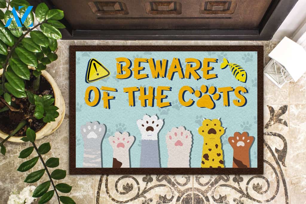 Beware Of The Cats Doormat | WELCOME MAT | HOUSE WARMING GIFT
