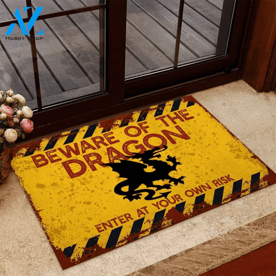 Beware Of The Dragon Doormat | Welcome Mat | House Warming Gift