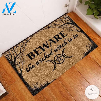 Beware The Wicked Witch Is In Doormat
