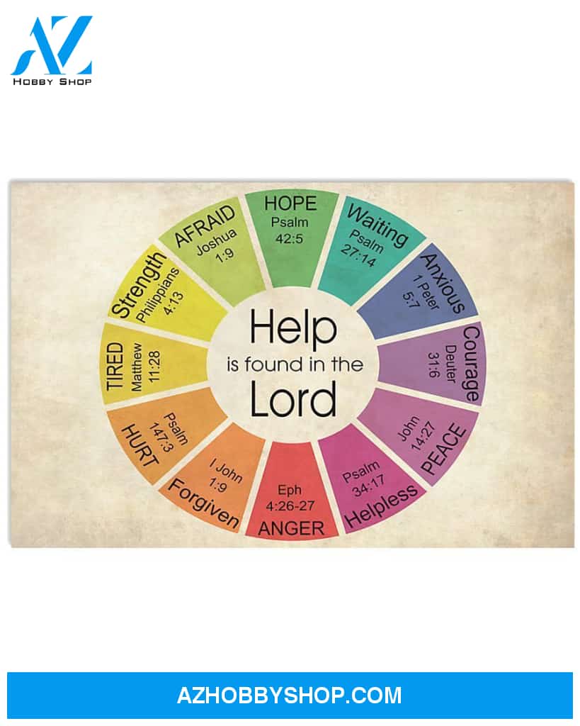 Bible Help Is Found In The Lord Art Canvas, Wall Decor Visual Art