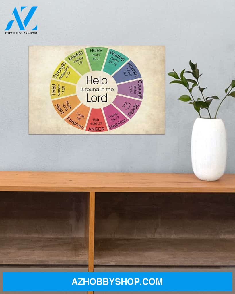 Bible Help Is Found In The Lord Art Canvas, Wall Decor Visual Art