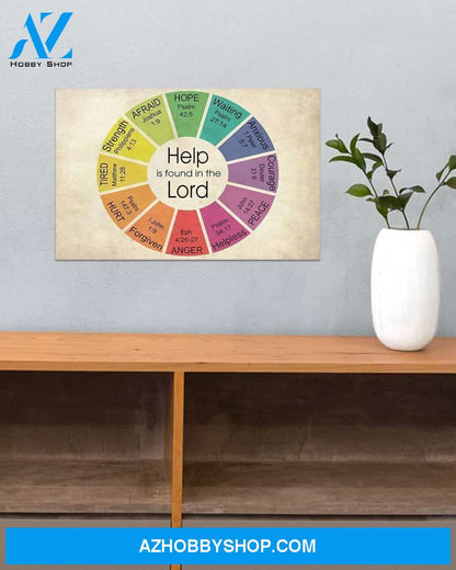 Bible Help Is Found In The Lord Art Canvas, Wall Decor Visual Art