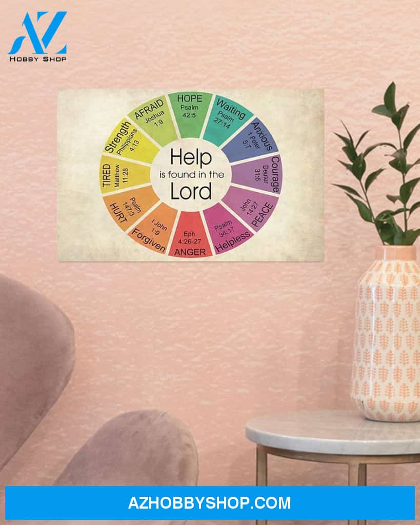 Bible Help Is Found In The Lord Art Canvas, Wall Decor Visual Art