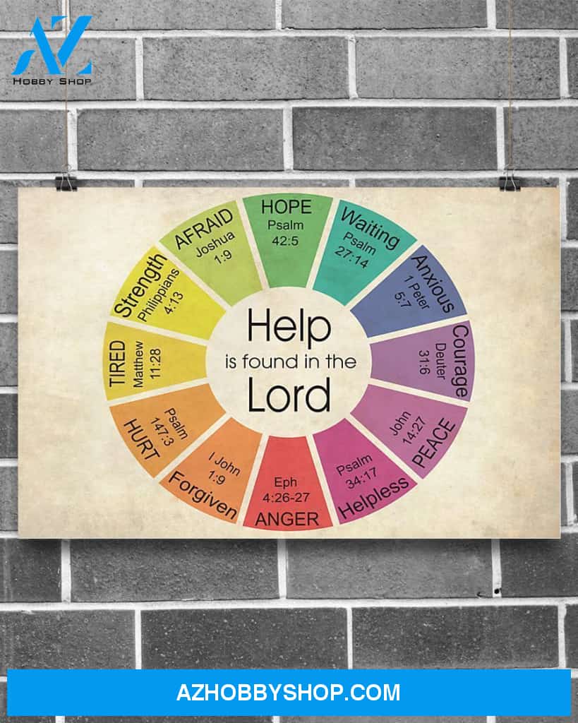 Bible Help Is Found In The Lord Art Canvas, Wall Decor Visual Art