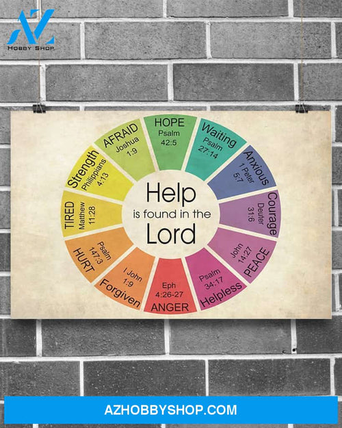 Bible Help Is Found In The Lord Art Canvas, Wall Decor Visual Art