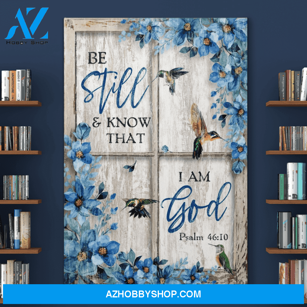 Portrait God Canvas - Bible Verse Wall Art - Be still and know that I am God 3 Canvas
