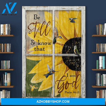 Portrait God Canvas - Bible Verse Wall Art - Be still and know that I am God 5 Canvas
