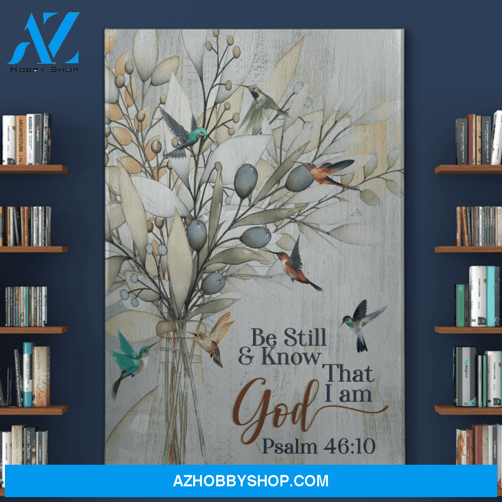 Portrait God Canvas - Bible Verse Wall Art - Be still and know that I am God Canvas