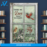 Portrait God Canvas - Bible Verse Wall Art - Hummingbird and window - Those we love dont go away Canvas