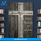 Portrait God Canvas - Bible Verse Wall Art - Jesus - A cord of three strands cannot be broken Canvas