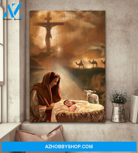 Portrait God Canvas - Bible Verse Wall Art - Jesus - Always with us Canvas