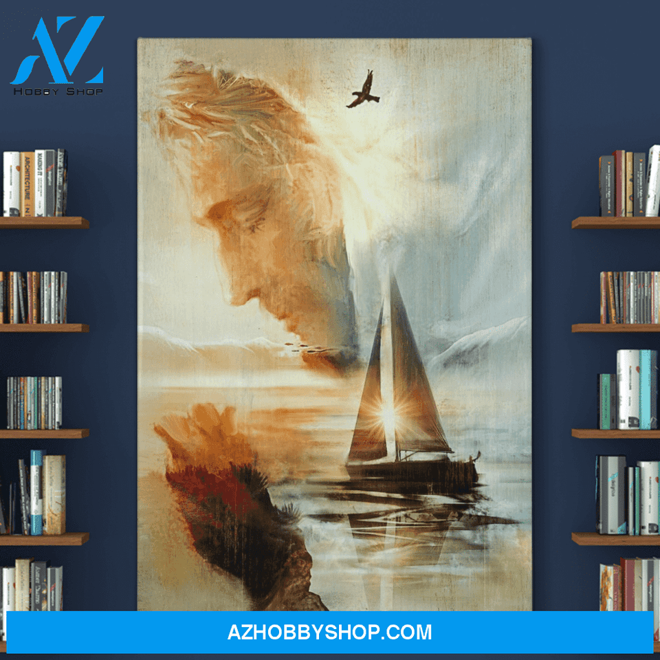 Portrait God Canvas - Bible Verse Wall Art - Jesus - Amazing boat Canvas