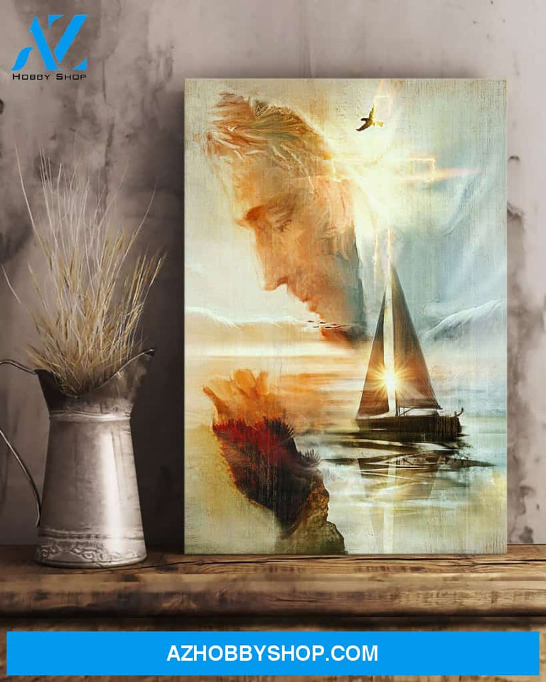 Portrait God Canvas - Bible Verse Wall Art - Jesus - Amazing boat Canvas